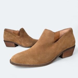 Lucky Brand Feltyn Brown Suede Slip-On Ankle Boots Size 9